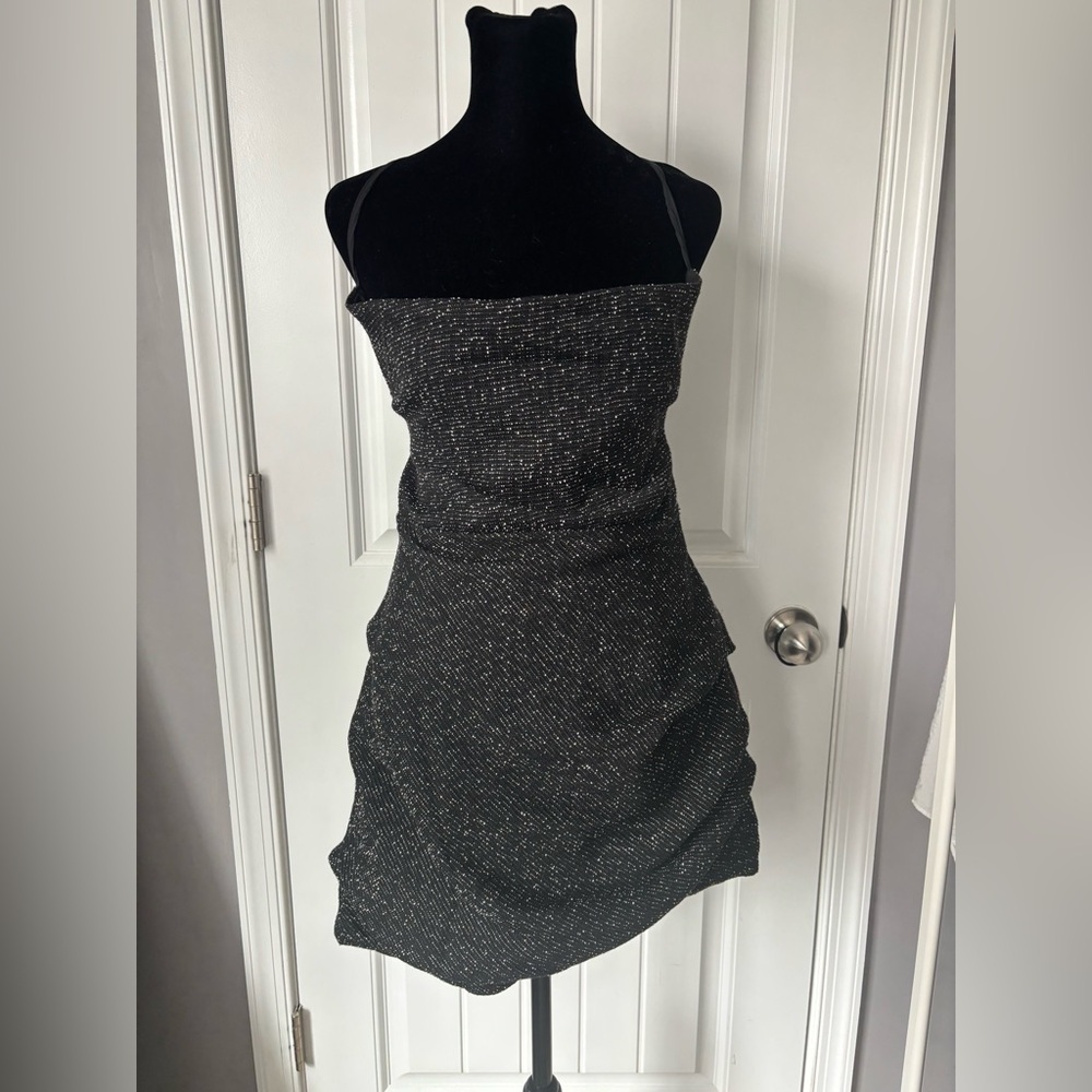 House of CB Rheanna Boucle Draped Mini Dress - Picture 4 of 5